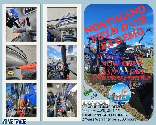 **SOLD**LOVOL 2023 TE404C Northland Field Days EX DEMO**SOLD**