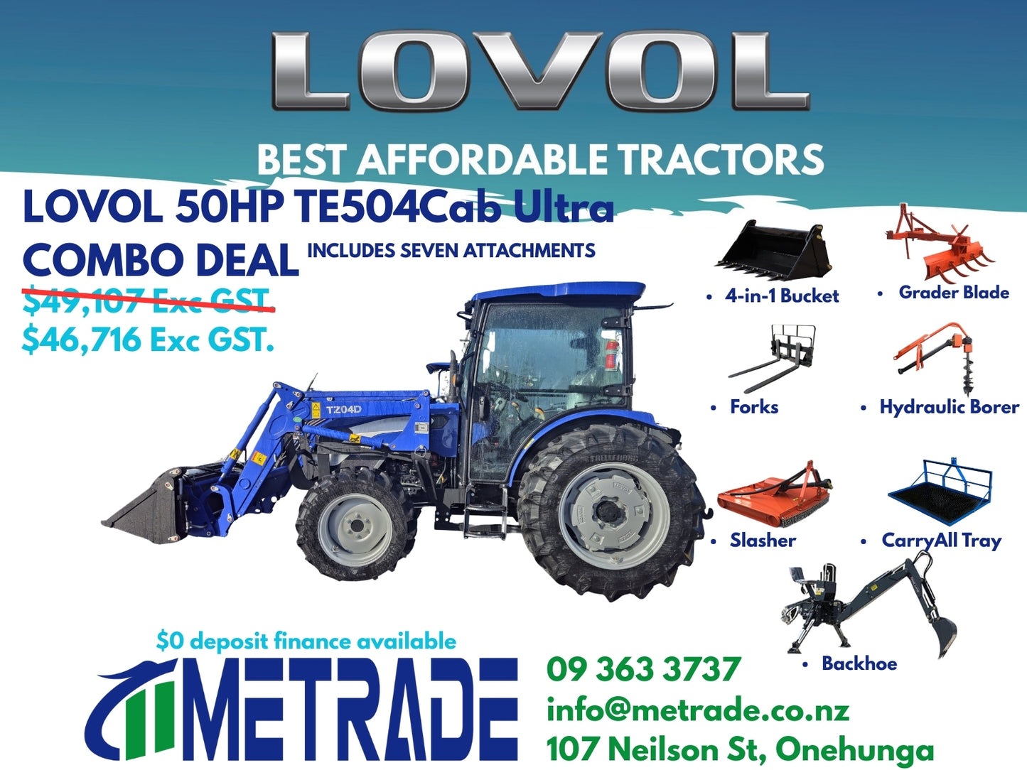 LOVOL TE504Cab Ultra COMBO DEAL Package
