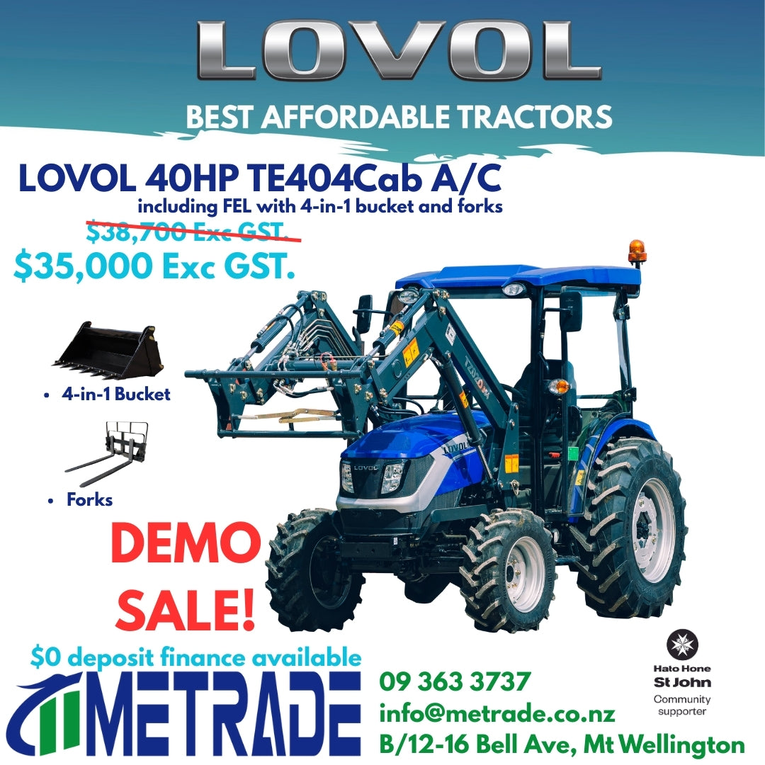 **SOLD**EX-DEMO LOVOL 40HP TE404CAB A/C Compact Tractor**SOLD**