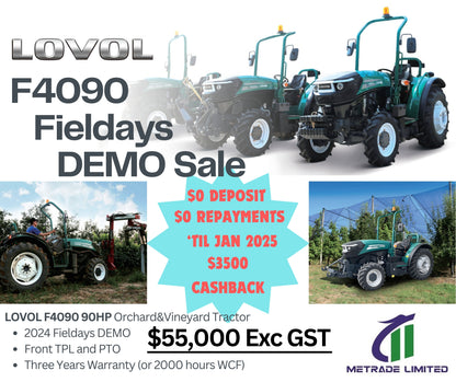 **SOLD**LOVOL F4000 Orchard Tractor '24 Fieldays DEMO**SLOD**