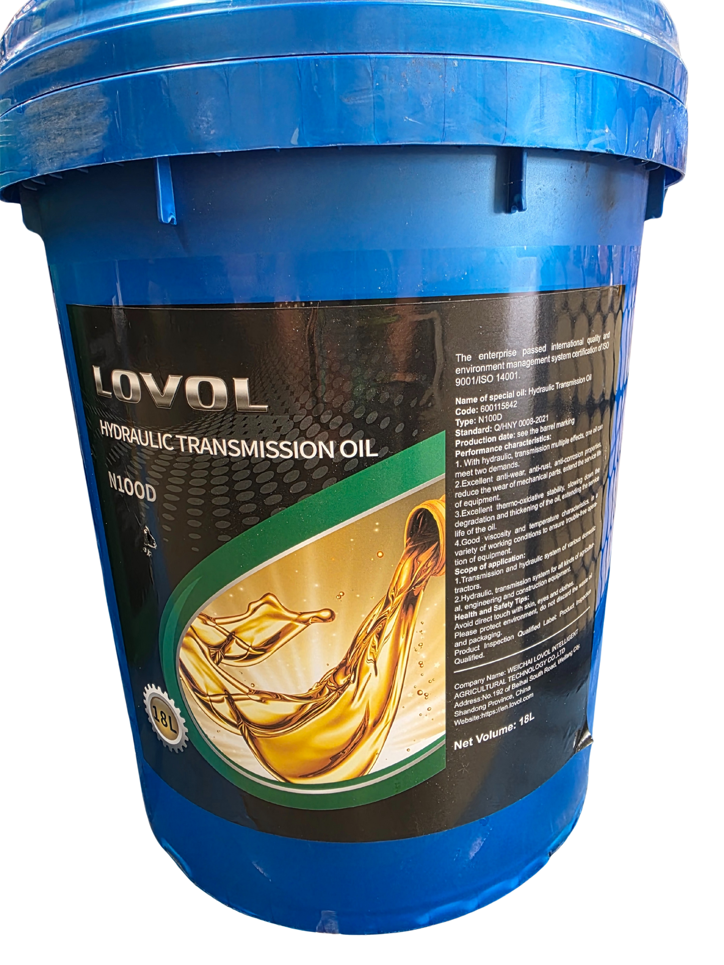 LOVOL Hydraulic Transmission Oil 18L