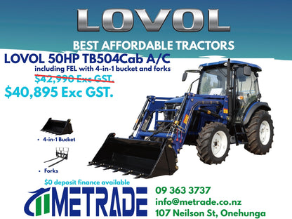 LOVOL 50HP TB504 CAB A/C premium heavy duty Tractor
