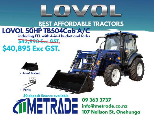 LOVOL 50HP TB504 CAB A/C premium heavy duty Tractor