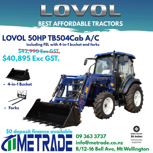 LOVOL 50HP TB504 CAB A/C premium heavy duty Tractor