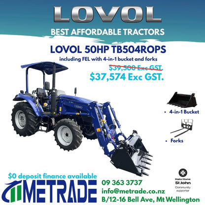 **New Arrival**LOVOL 50HP TB504ROPS (with Canopy) heavy duty Tractor**New Arrival**