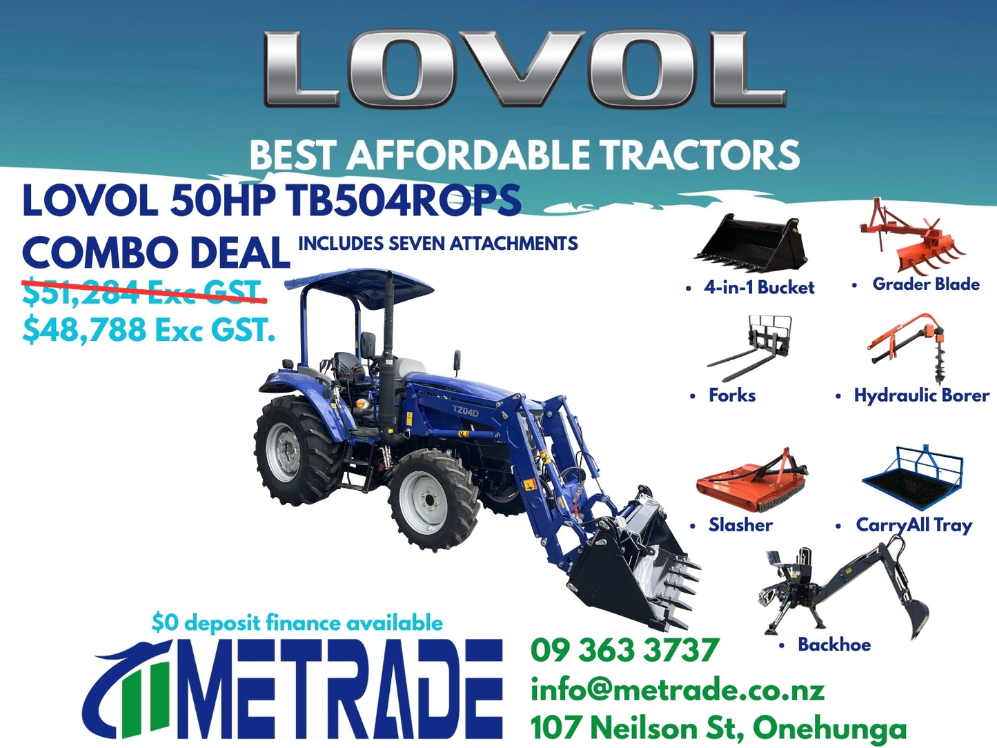 **In Transit** LOVOL TB504ROPS COMBO DEAL Package**In Transit**