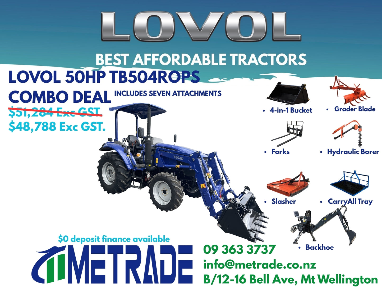 **In Transit** LOVOL TB504ROPS COMBO DEAL Package**In Transit**