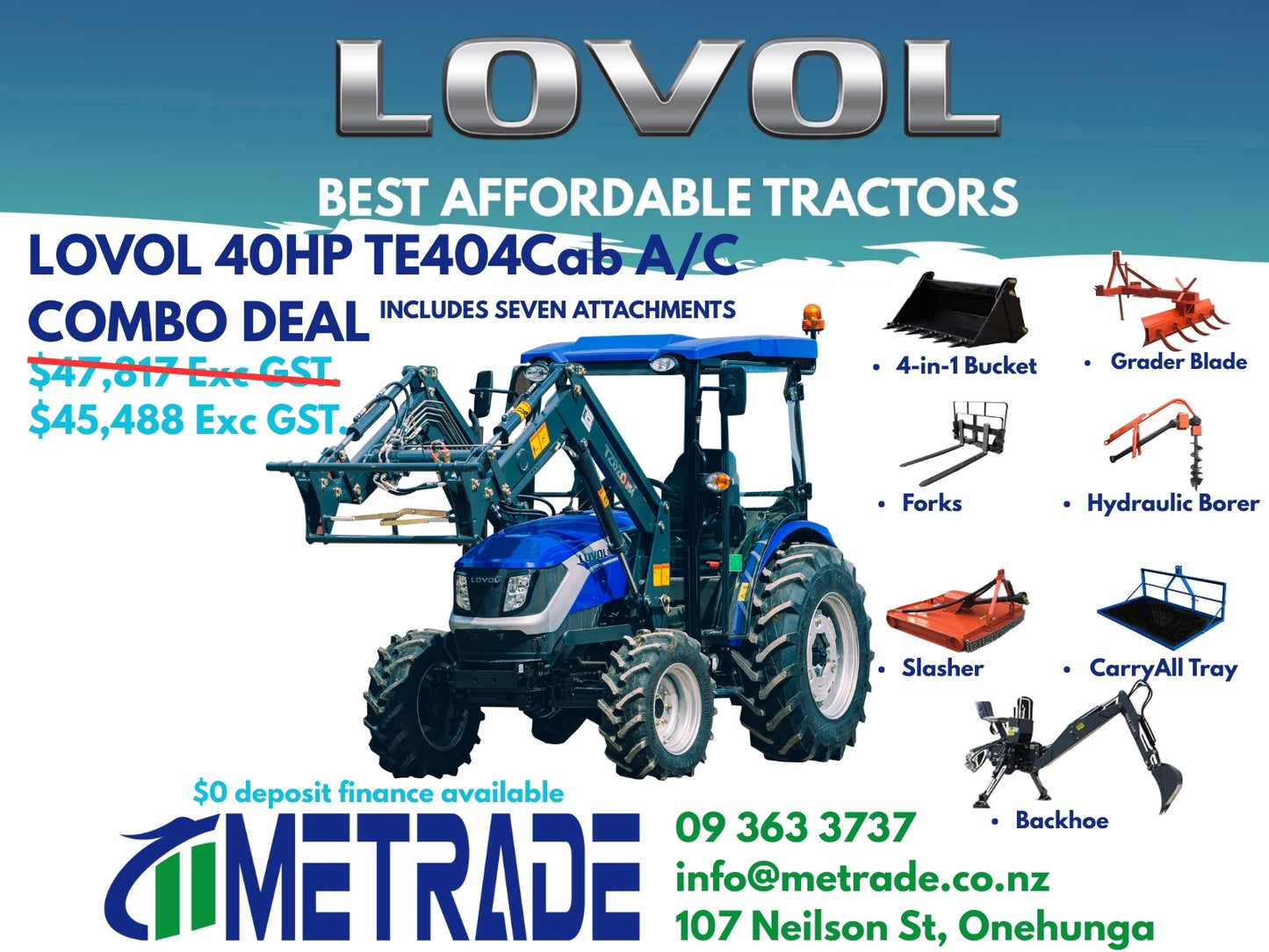 LOVOL TE404C A/C Cab COMBO DEAL Package