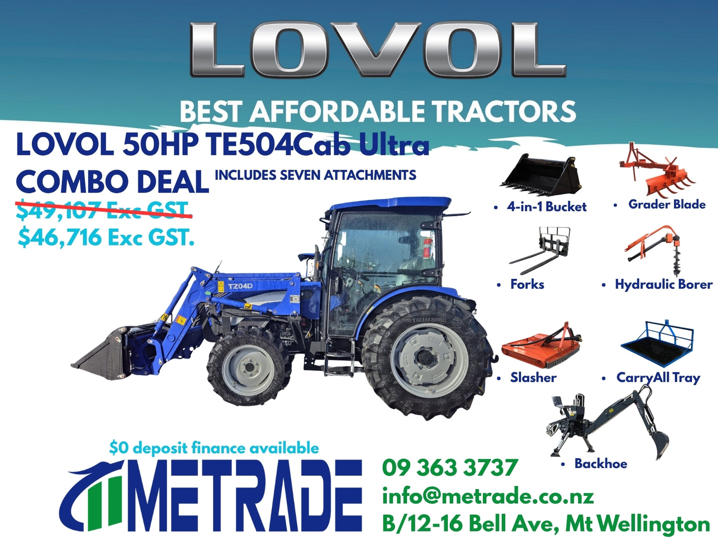 **SOLD**LOVOL TE504Cab Ultra COMBO DEAL Package **SOLD**