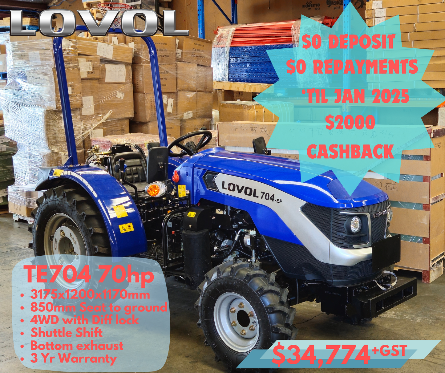 LOVOL E Series 70HP Orchard Tractor