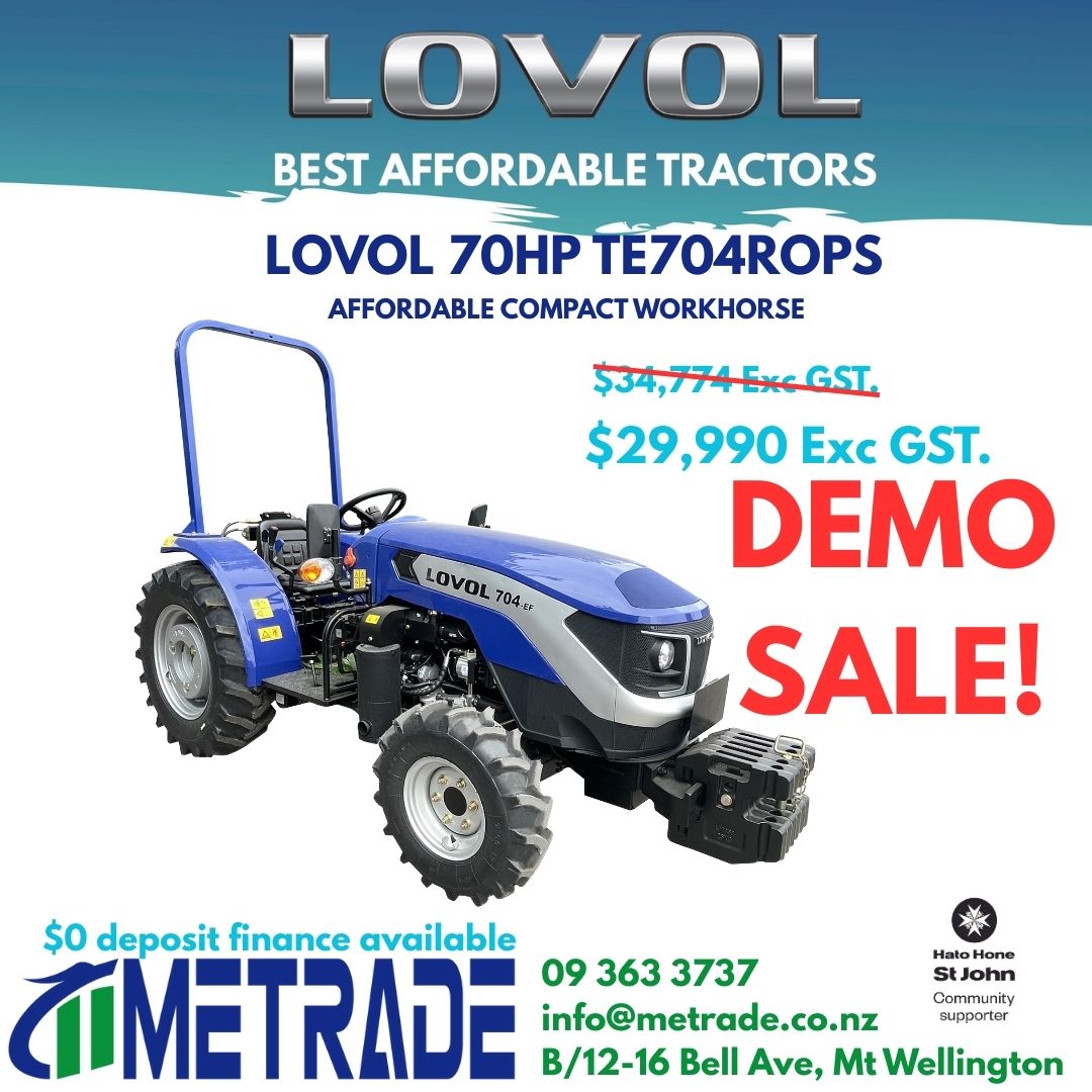 DEMO LOVOL 70HP TE704 Compact Orchard Tractor